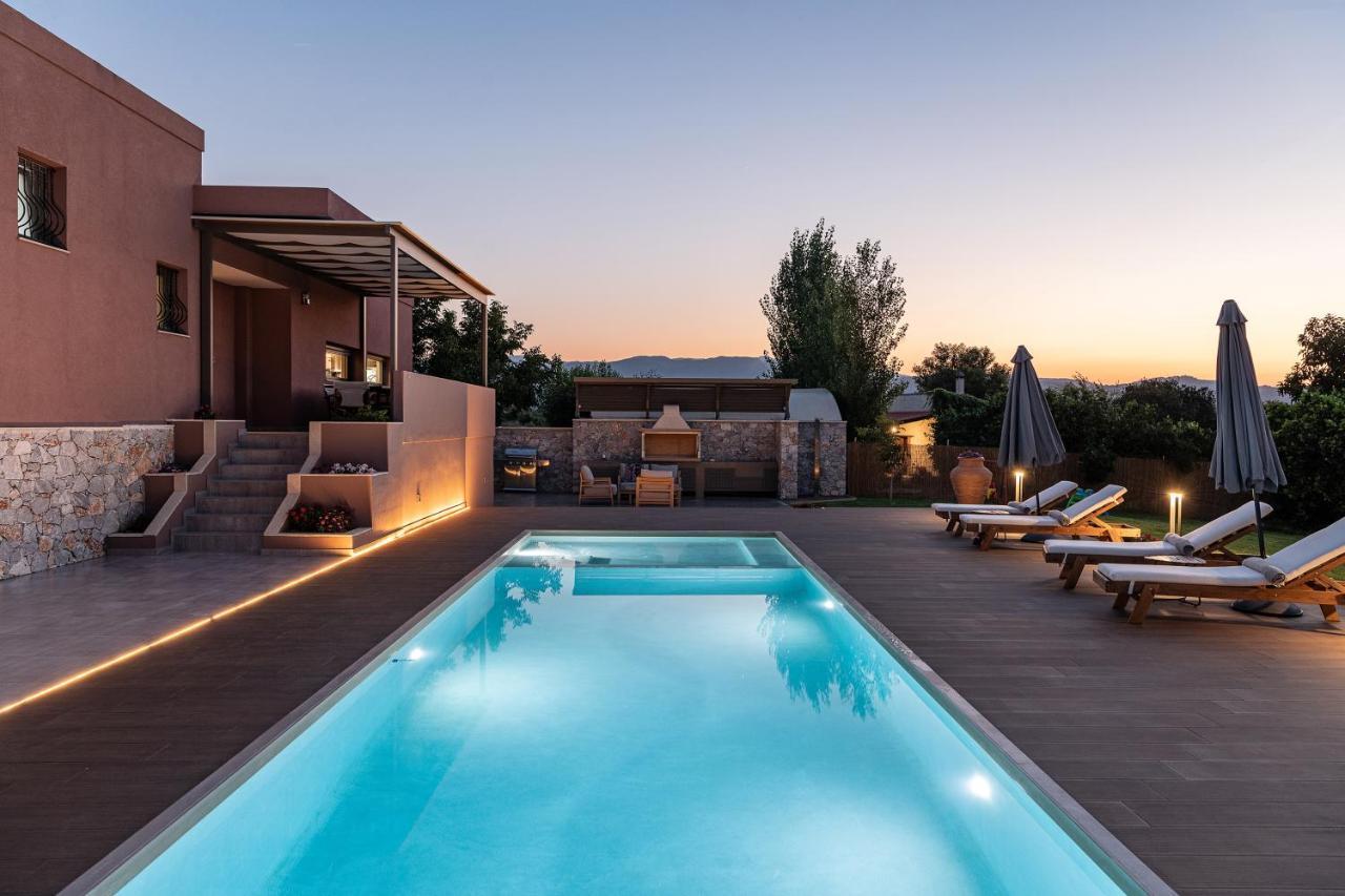 Villa Enny, 3 Bd With Private Heated Pool Agia  Exteriér fotografie